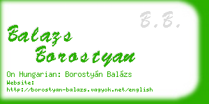 balazs borostyan business card